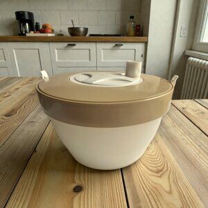 Vintage 1970’s Hoan Plastic Salad Lettuce Spinner, USA Works! MCM Retro Cottage